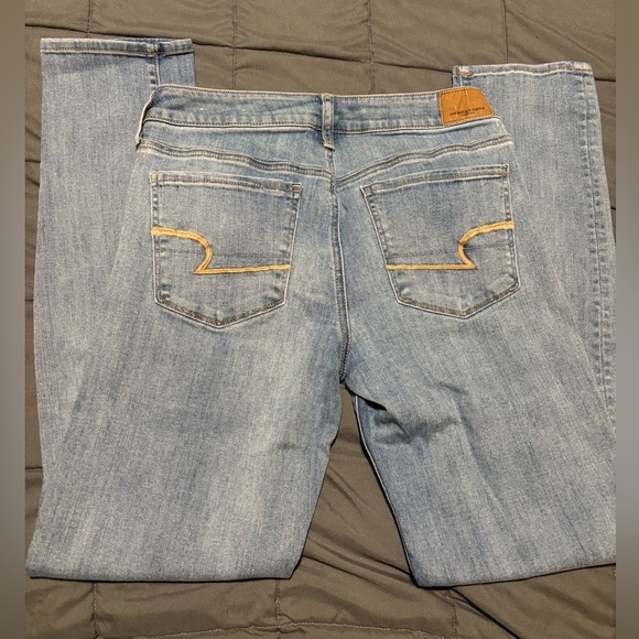 AMERICAN EAGLE Womens Light Blue Denim Super Stretch X Skinny Jeans Size 6 Reg - Picture 6 of 8